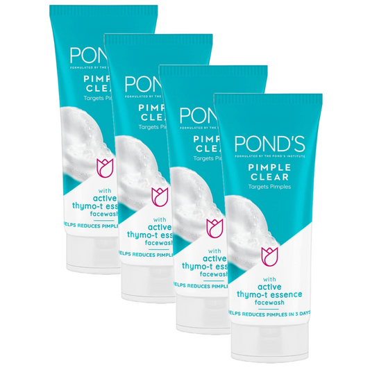 Ponds Pimple Clear With Thymo-T Essence Face Wash 100g Pack of 4