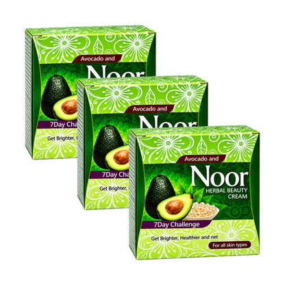 Noor Herbal Beauty Avocado & Aloe Vera Cream 30g Pack of 3