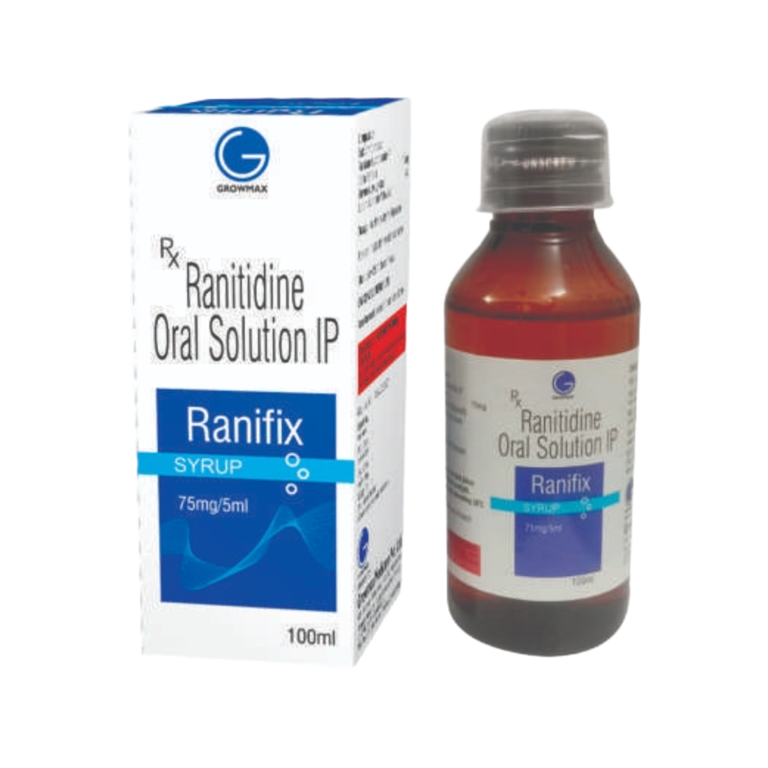 Growmax Px Ranitidine Oral Solution IP Ranifix Syrup 100ml