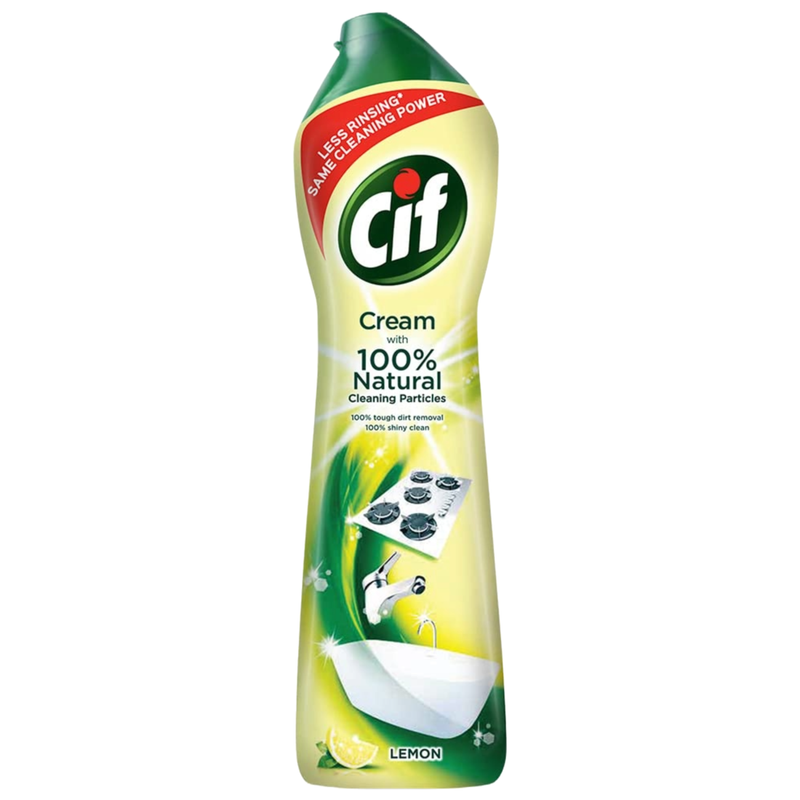 Cif Crème a Recurer With Natural Lemon Tough Dirt Cleaning 500ml