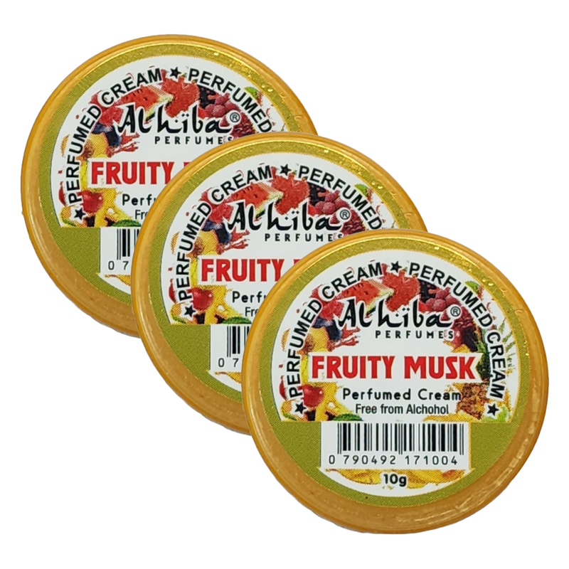 Al Hiba Fruity Musk Perfume Body Cream 10g Pack of 3