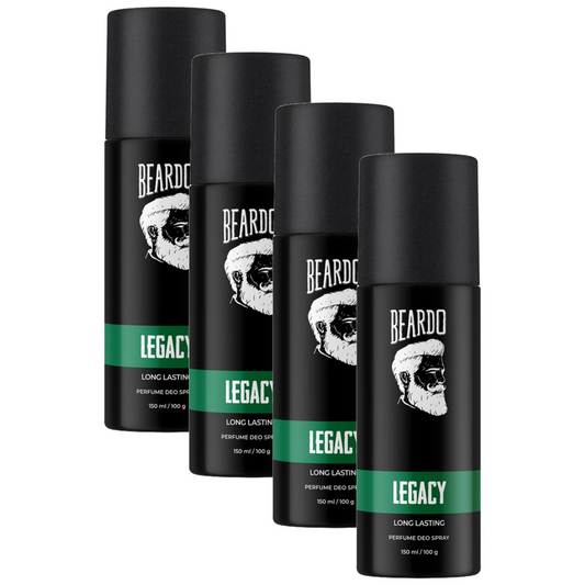 Beardo Legacy Long Lasting Perfume Deo Spray 100g Pack of 4