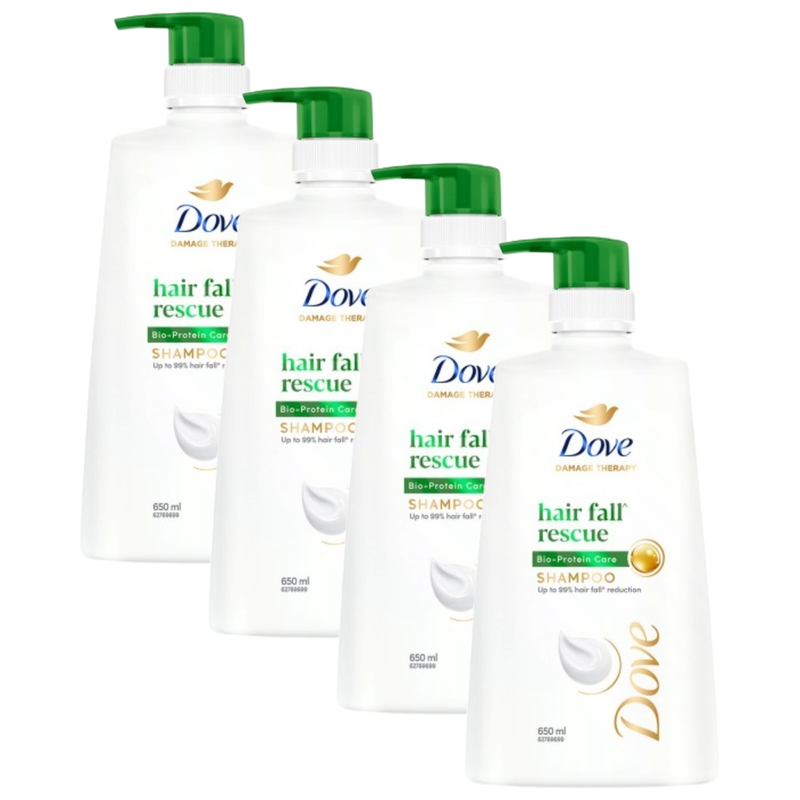 Dove Damage Therapy Hair Fall Rescue Shampoo 650ml Pack of 4