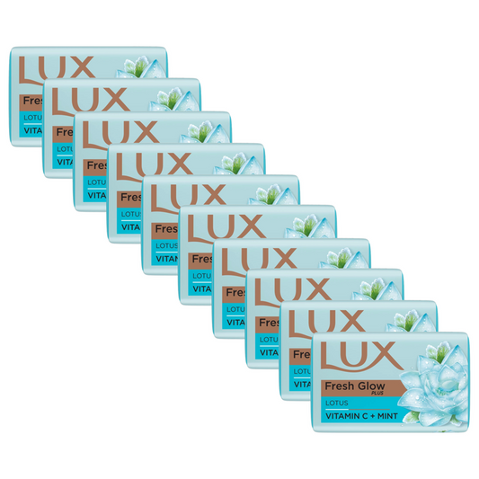 Lux Fresh Glow Plus Lotus Vitamin C + Mint Soap 41g Pack of 10