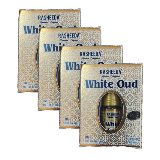 Rasheeda Luxurious Fragrance White Oud Roll On Perfume 3ml Pack of 4