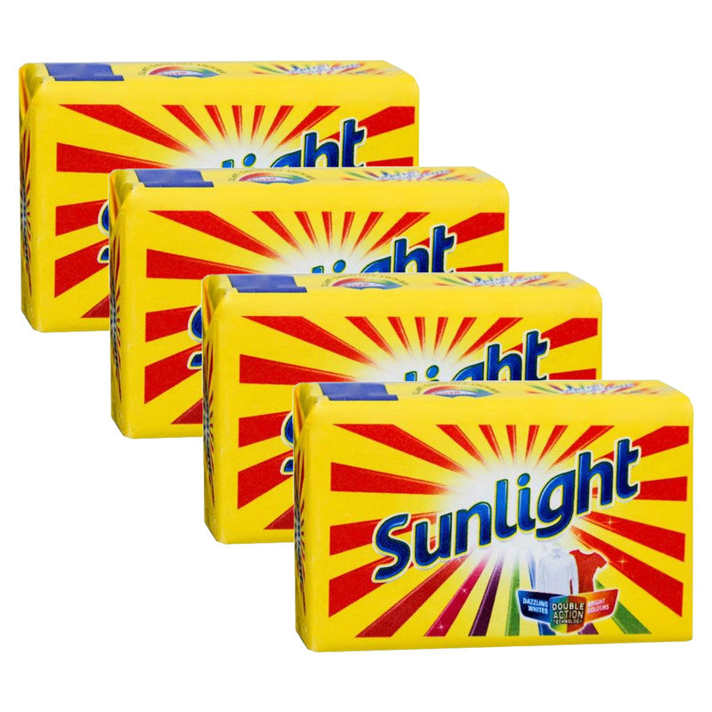 Sunlight Double Action Bright Colour Detergent Bar 150g Pack of 4