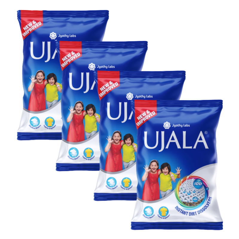 Ujala Instant Dirt Dissolvers Detergent Washing Powder 1Kg Pack of 4