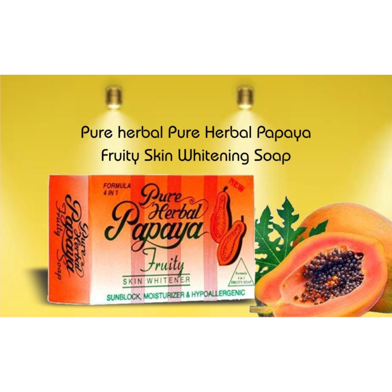 Pure Herbal Papaya Fruity Skin Whitener Soap 135g Pack of 2