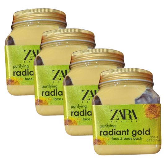 Zara Beauty Purifying Radiant Gold Face & Body Pack 350ml Pack of 4