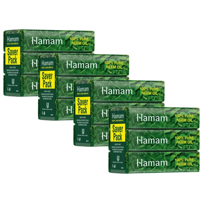 Hamam 100% Pure Neem Oil Soap (3x150g) Pack of 4