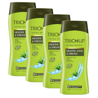 Trichup Natural Healthy Long & Strong Shampoo 200ml Pack of 4