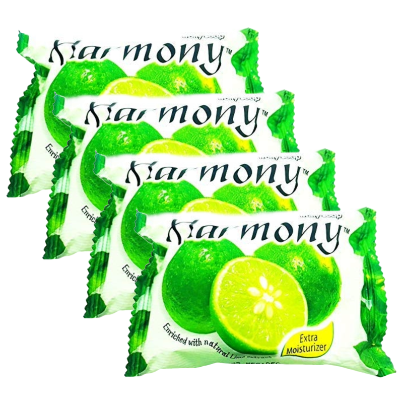 Harmony Lime Extract Extra Moisturizer Fruit Soap 75g Pack of 4