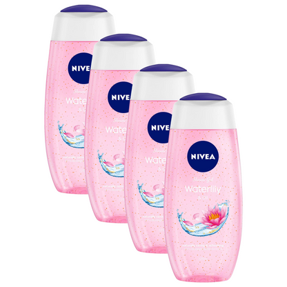 Nivea Waterlily & Oil Naturally Caring & Refreshing Shower Gel 125ml Pack of 4