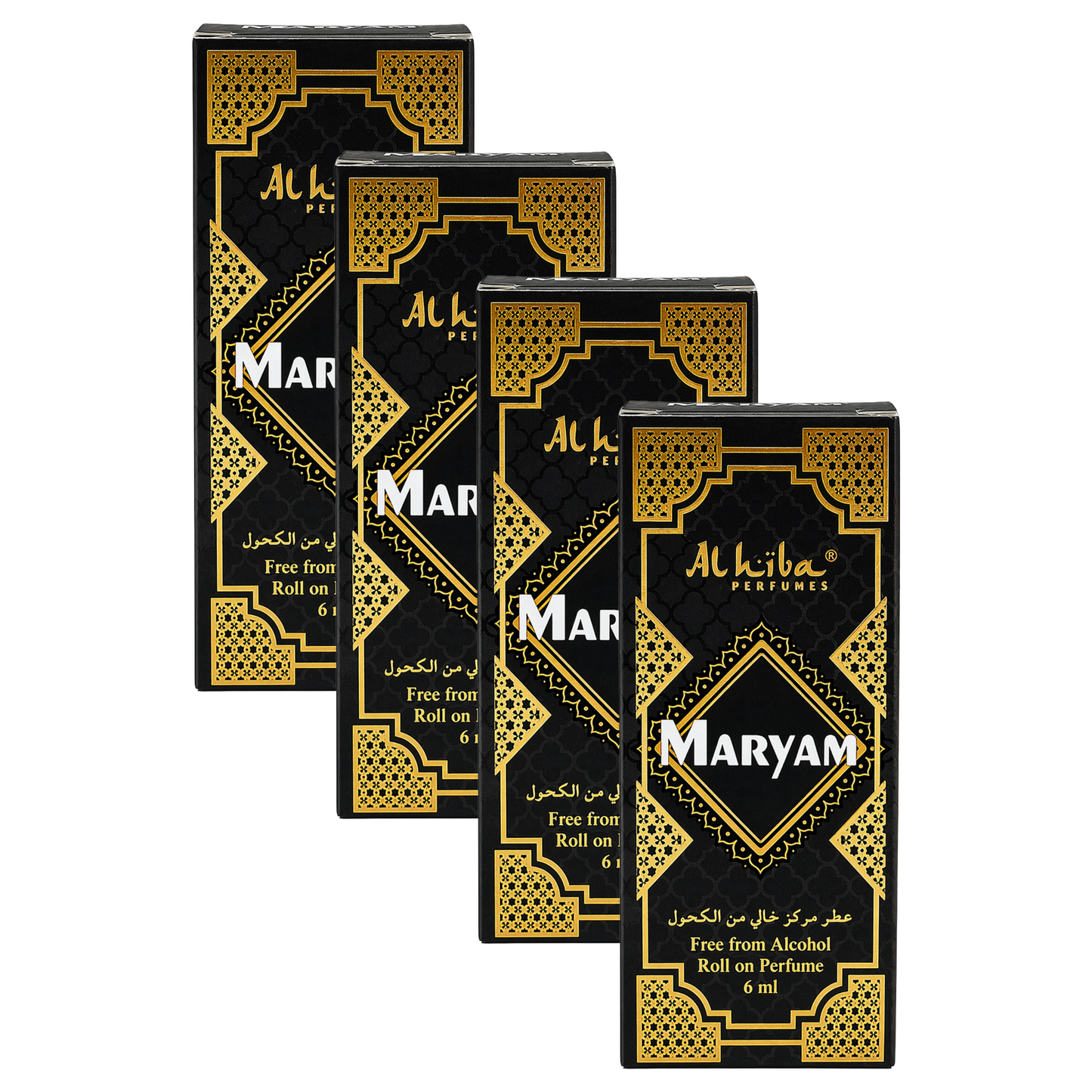 Alhiba Maryam Roll On Perfume 6ml Pack of 4