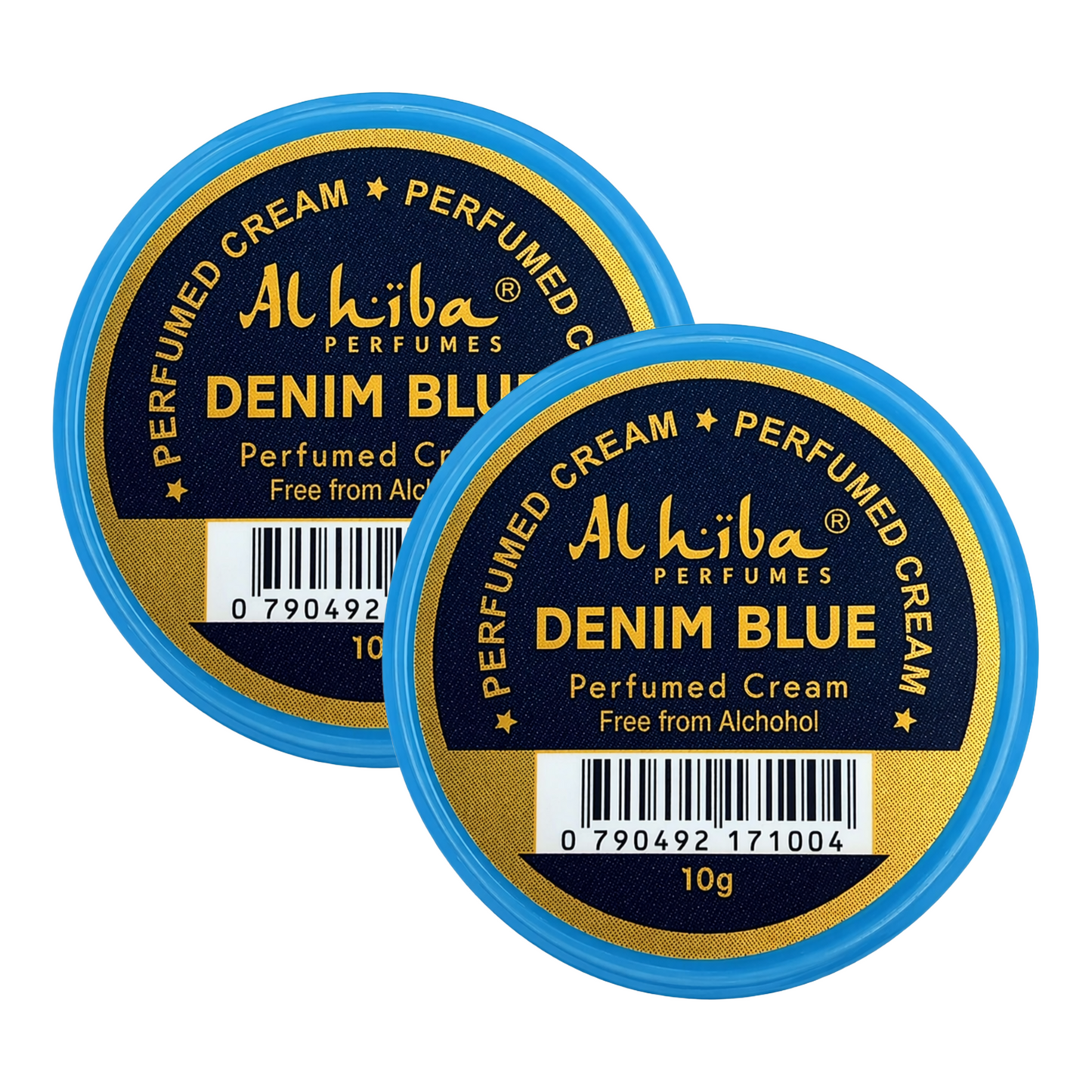 Alhiba Denim Blue Perfume Body Cream 10g Pack of 2