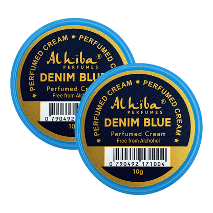 Alhiba Denim Blue Perfume Body Cream 10g Pack of 2