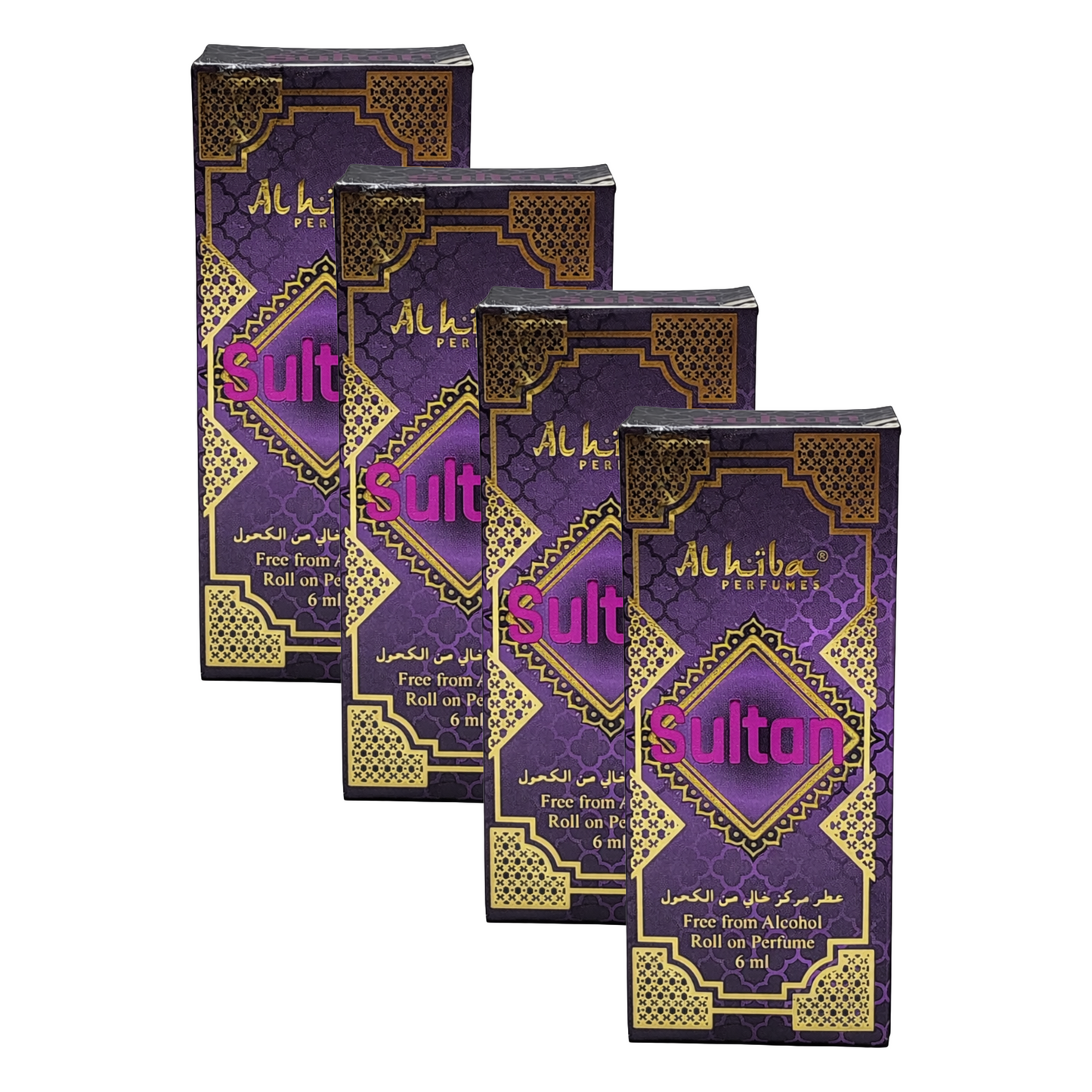 Alhiba Sultan Roll On Perfume 6ml Pack of 4