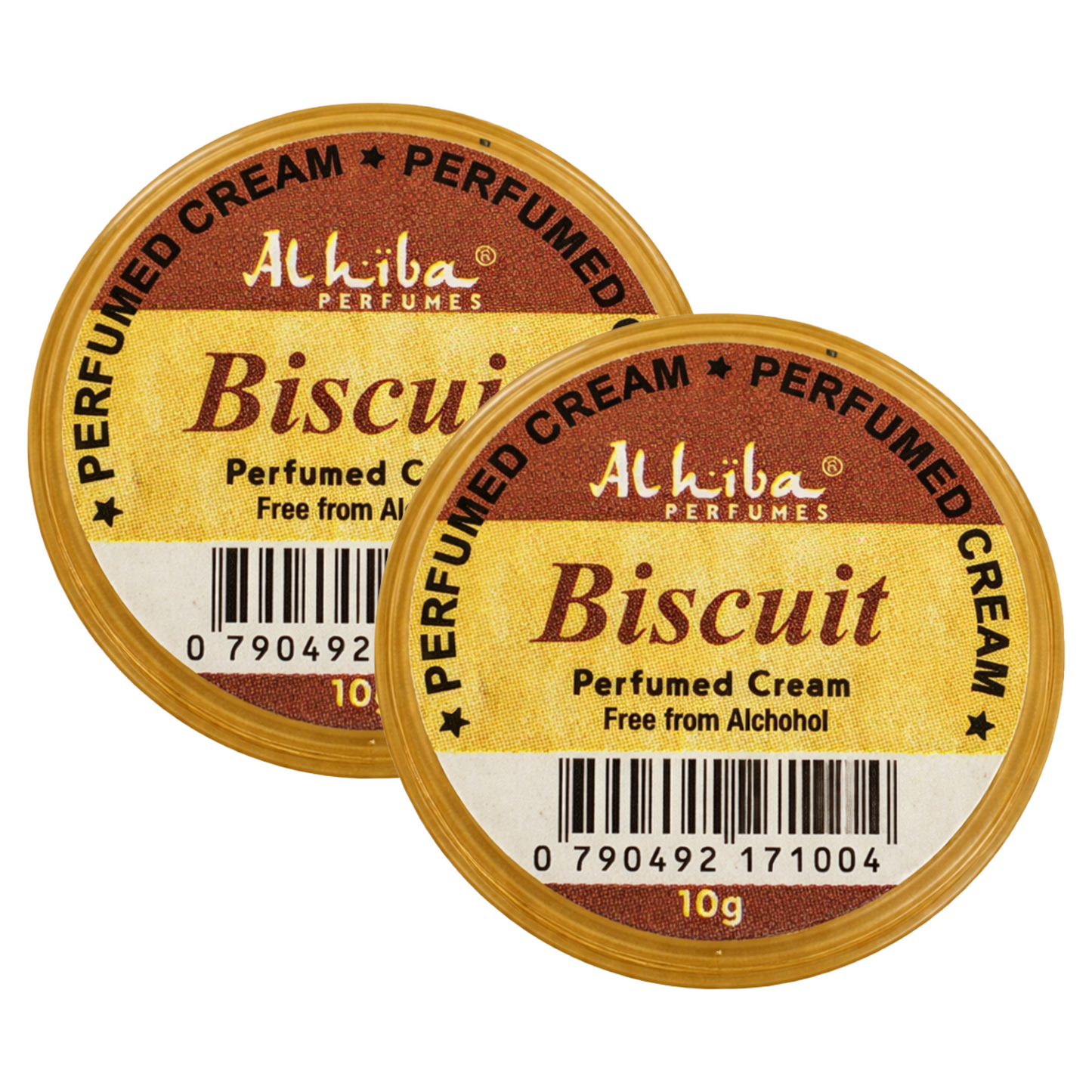 Alhiba Biscuit Perfume Body Cream 10g Pack of 2