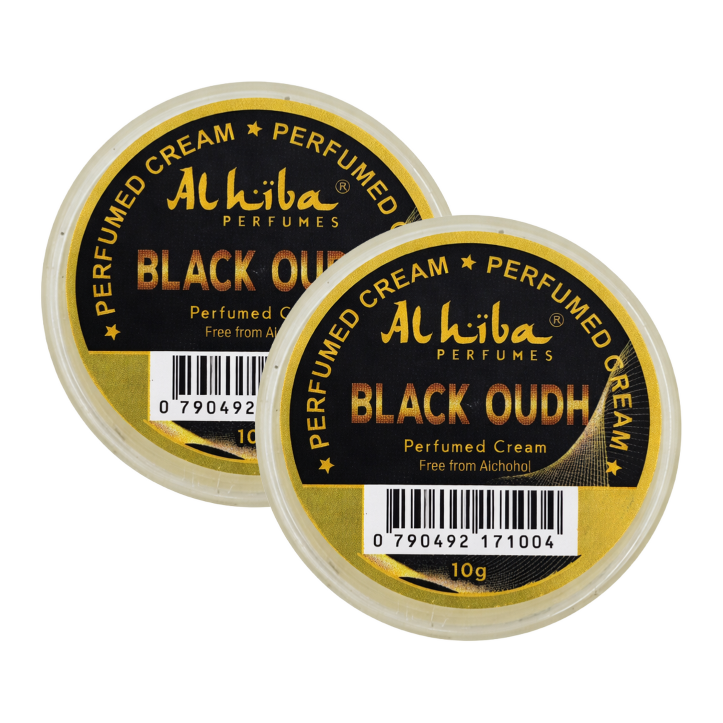 Alhiba Black Oudh Perfume Body Cream 10g Pack of 2