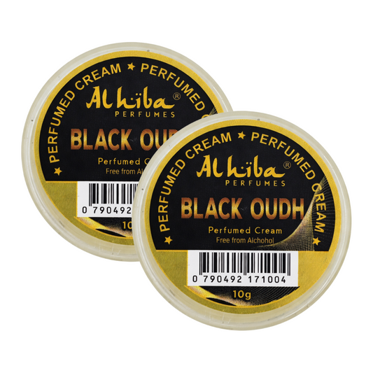 Alhiba Black Oudh Perfume Body Cream 10g Pack of 2