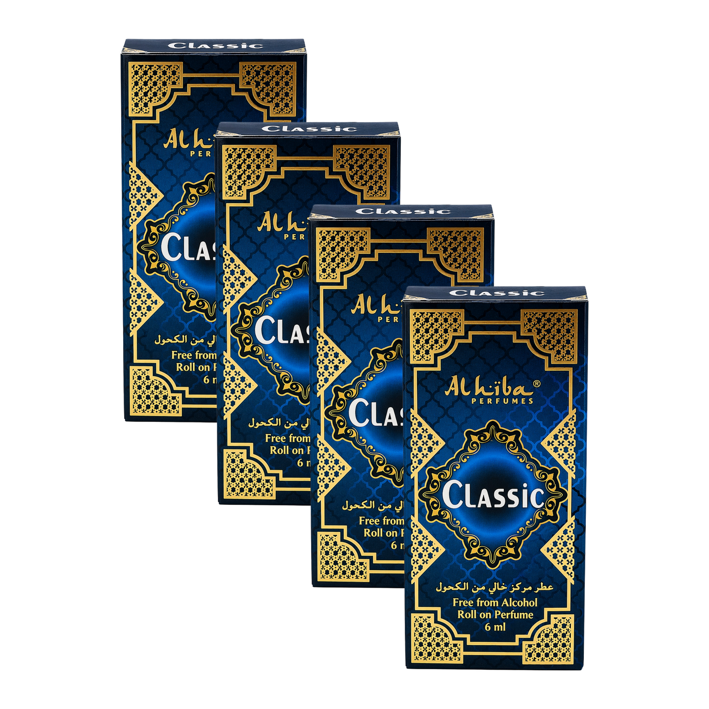 Alhiba Classic Roll On Perfume 6ml Pack of 4