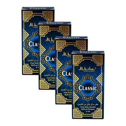 Alhiba Classic Roll On Perfume 6ml Pack of 4