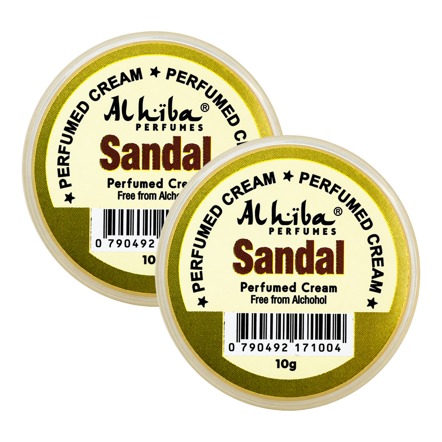 Alhiba Sandal Perfume Body Cream 10g Pack of 2