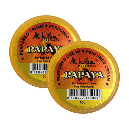 Alhiba Papaya Perfume Body Cream 10g Pack of 2