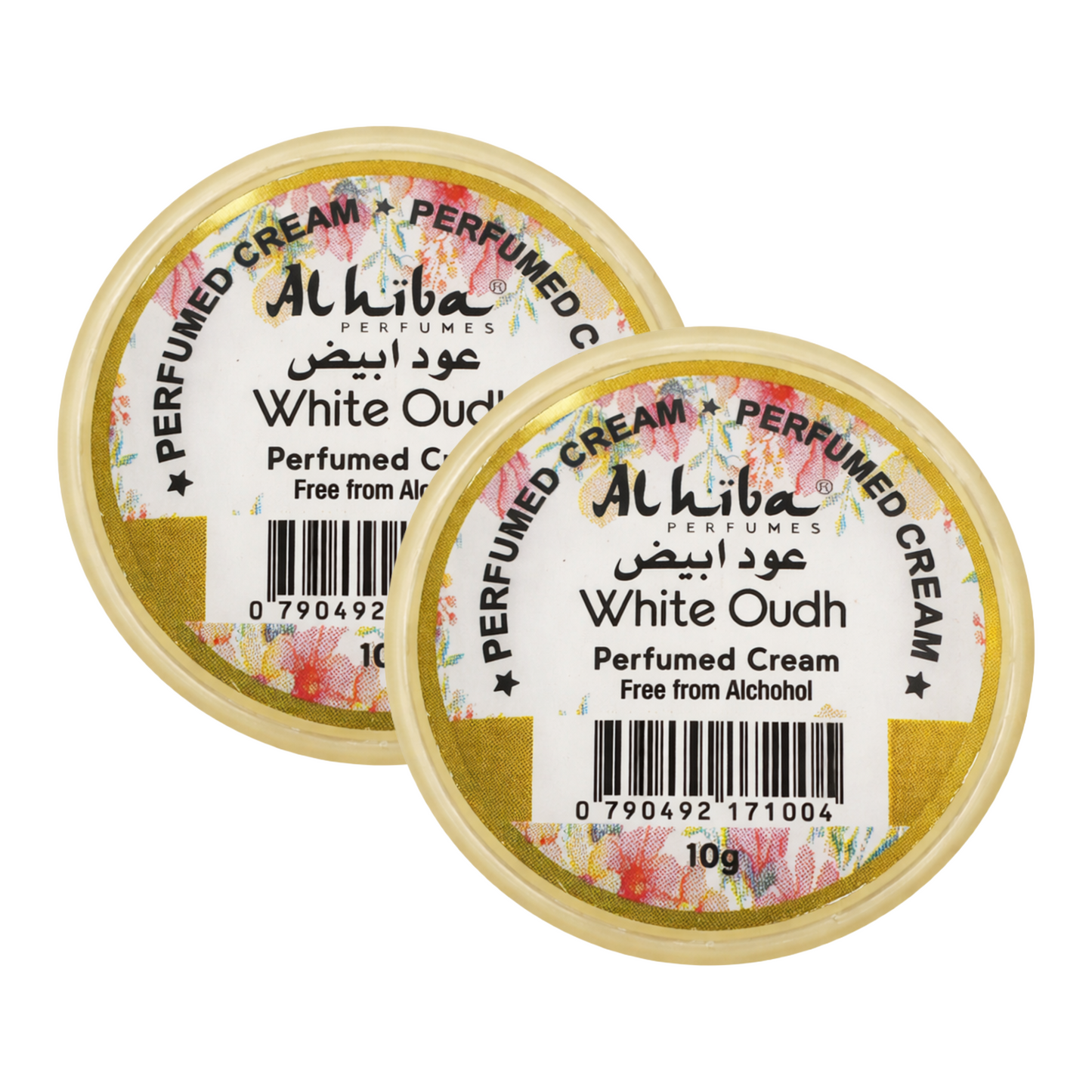 Alhiba White Oudh Perfume Body Cream 10g Pack of 2