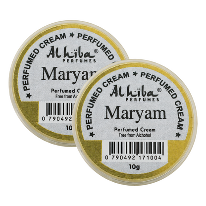 Alhiba Maryam Perfume Body Cream 10g Pack of 2