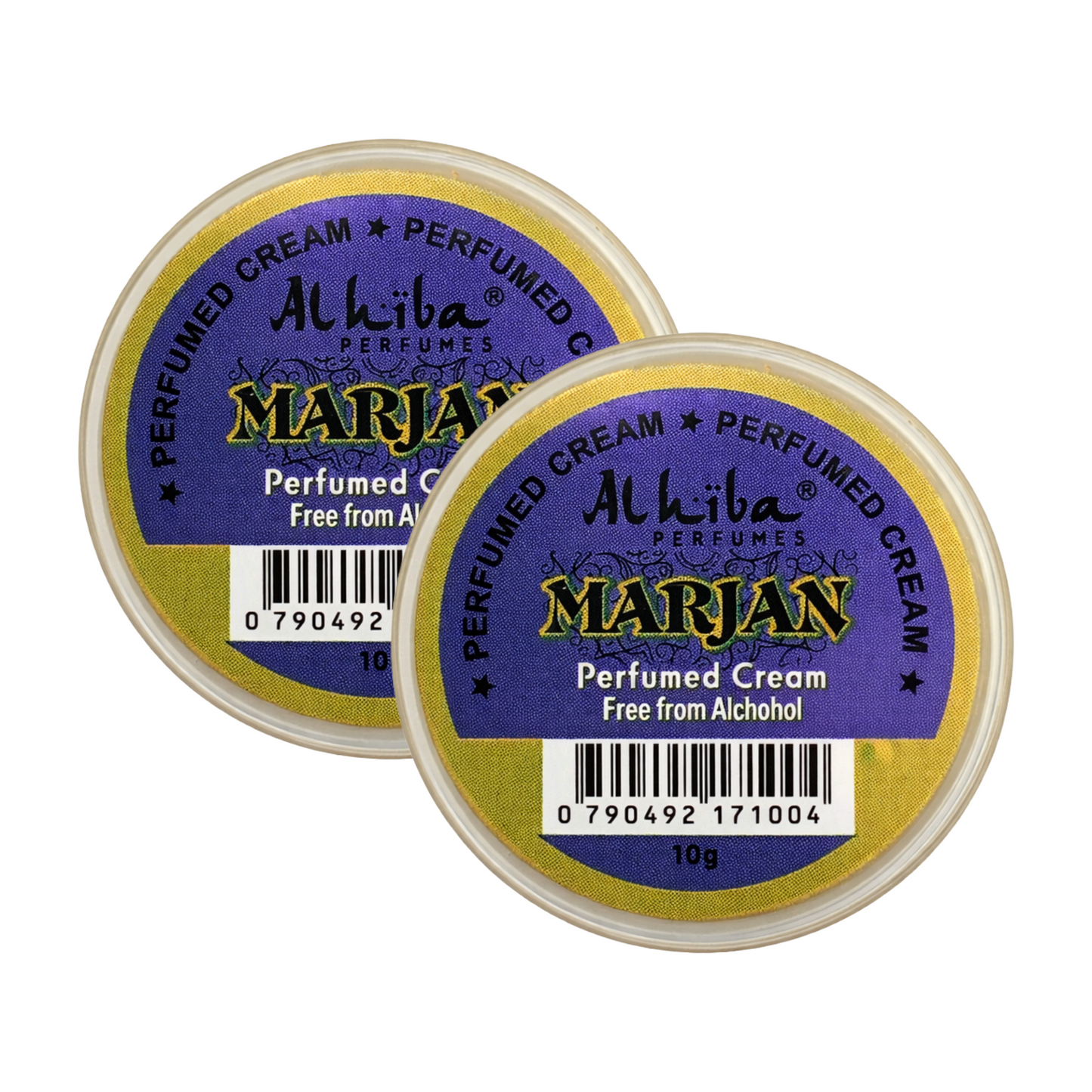 Alhiba Marjan Perfume Body Cream 10g Pack of 2