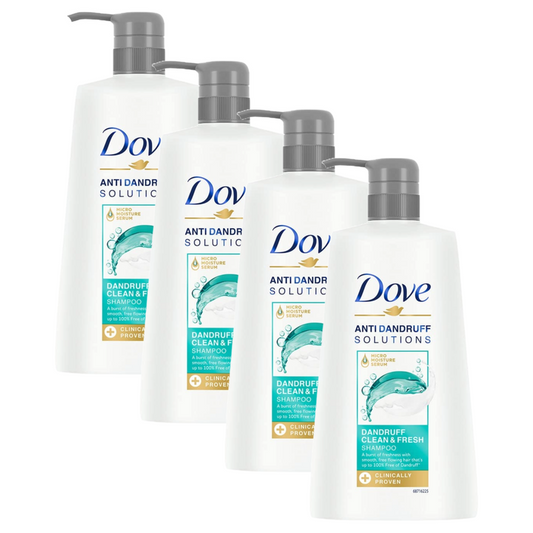 Dove Anti Dandruff Solution Dandruff Clean & Fresh Shampoo 650ml Pack of 4