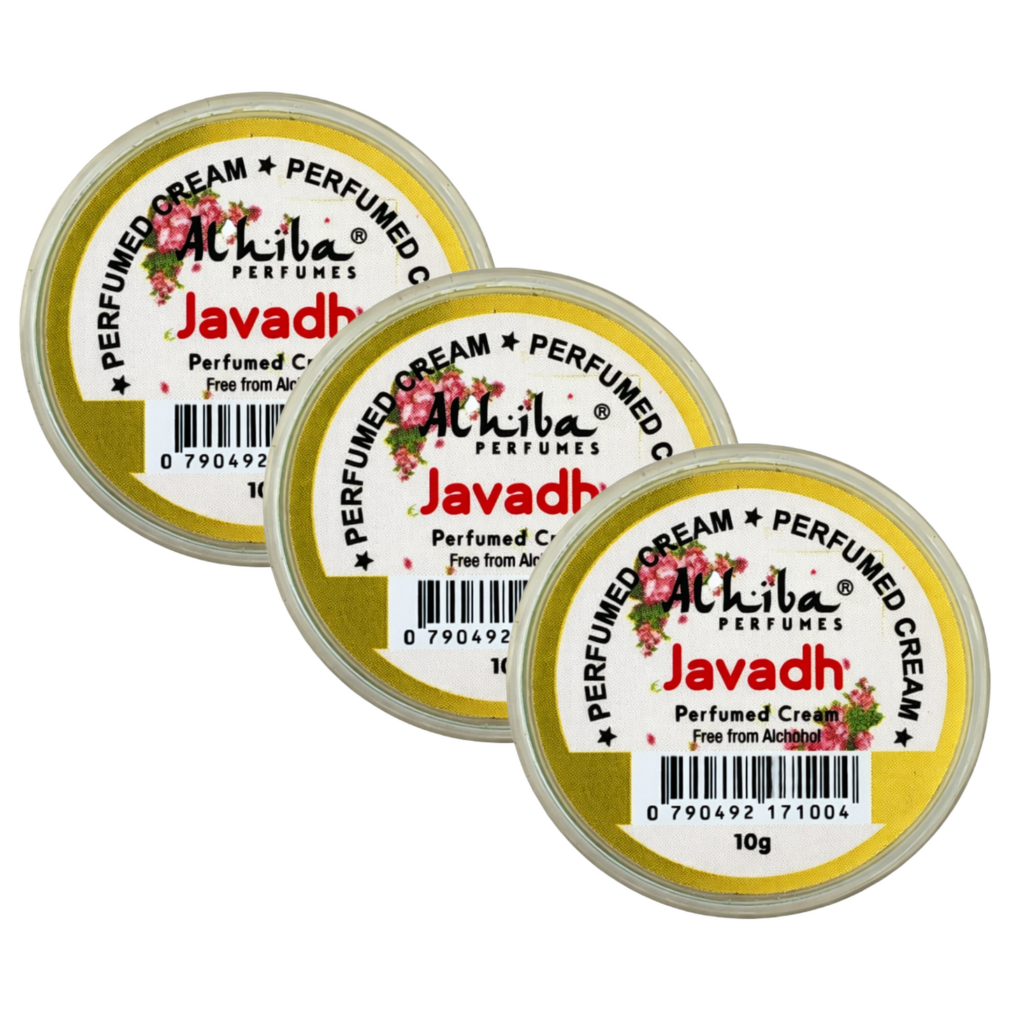 Alhiba Javadh Perfume Body Cream 10g Pack of 3
