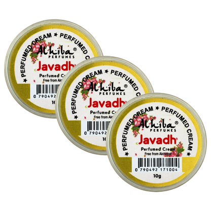Alhiba Javadh Perfume Body Cream 10g Pack of 3