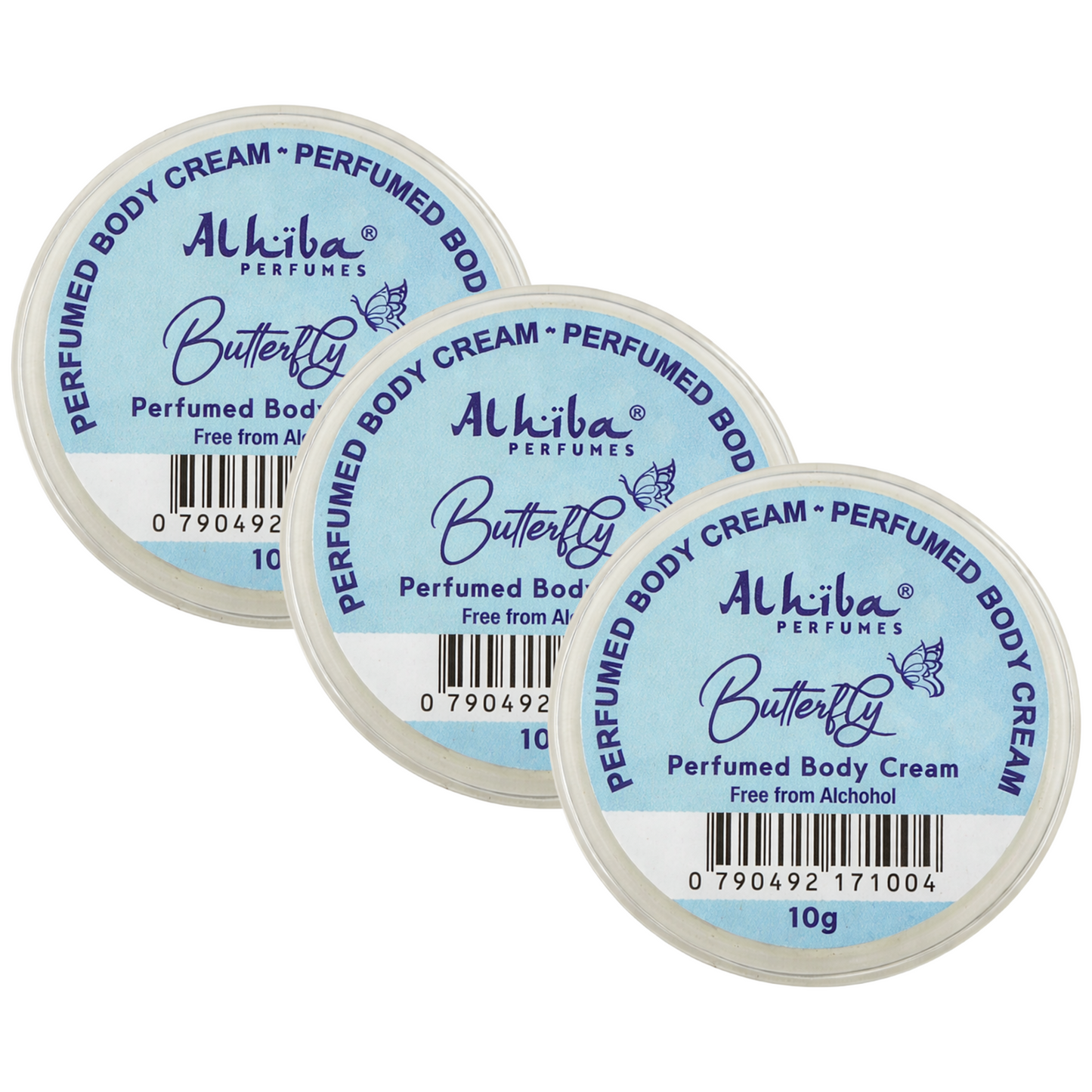 Alhiba Butterfly Perfume Body Cream 10g Pack of 3