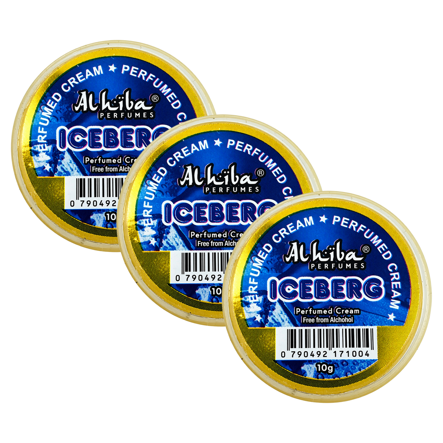 Alhiba Iceberg Perfume Body Cream 10g Pack of 3