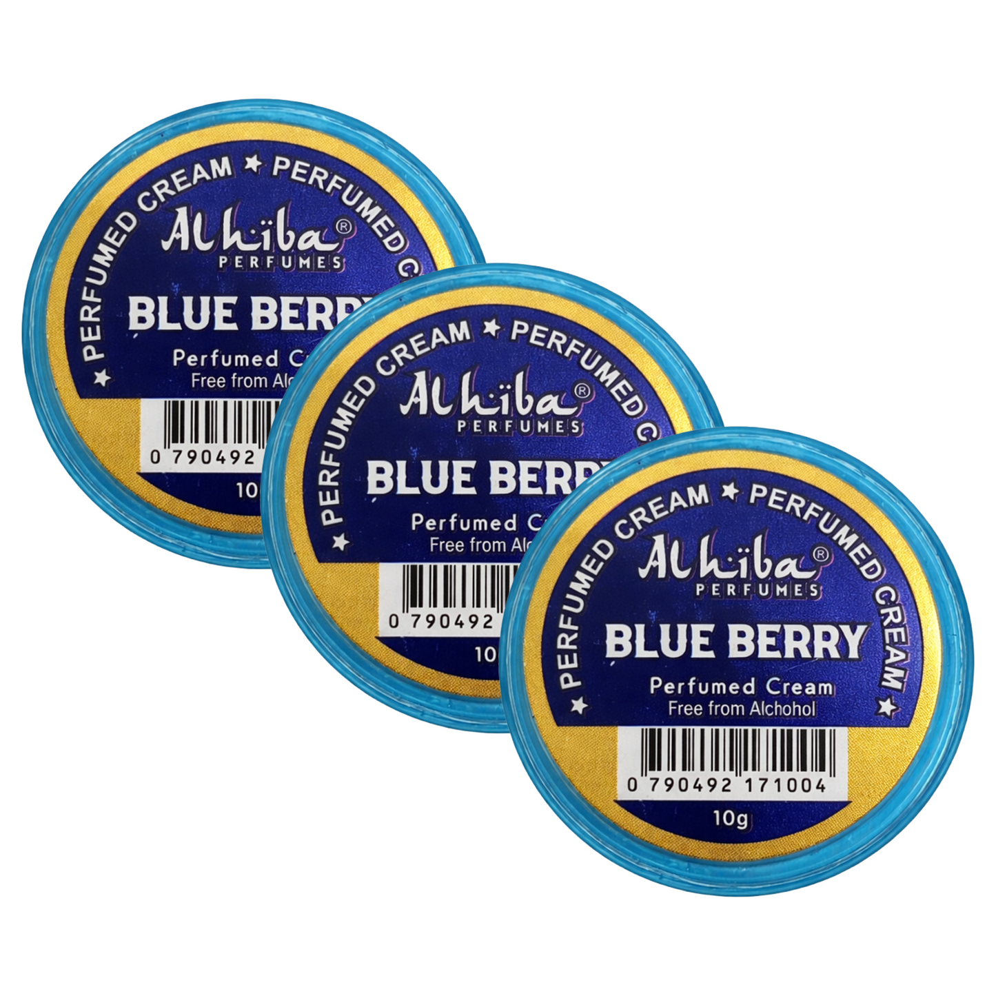 Alhiba Blue Berry Perfume Body Cream 10g Pack of 3
