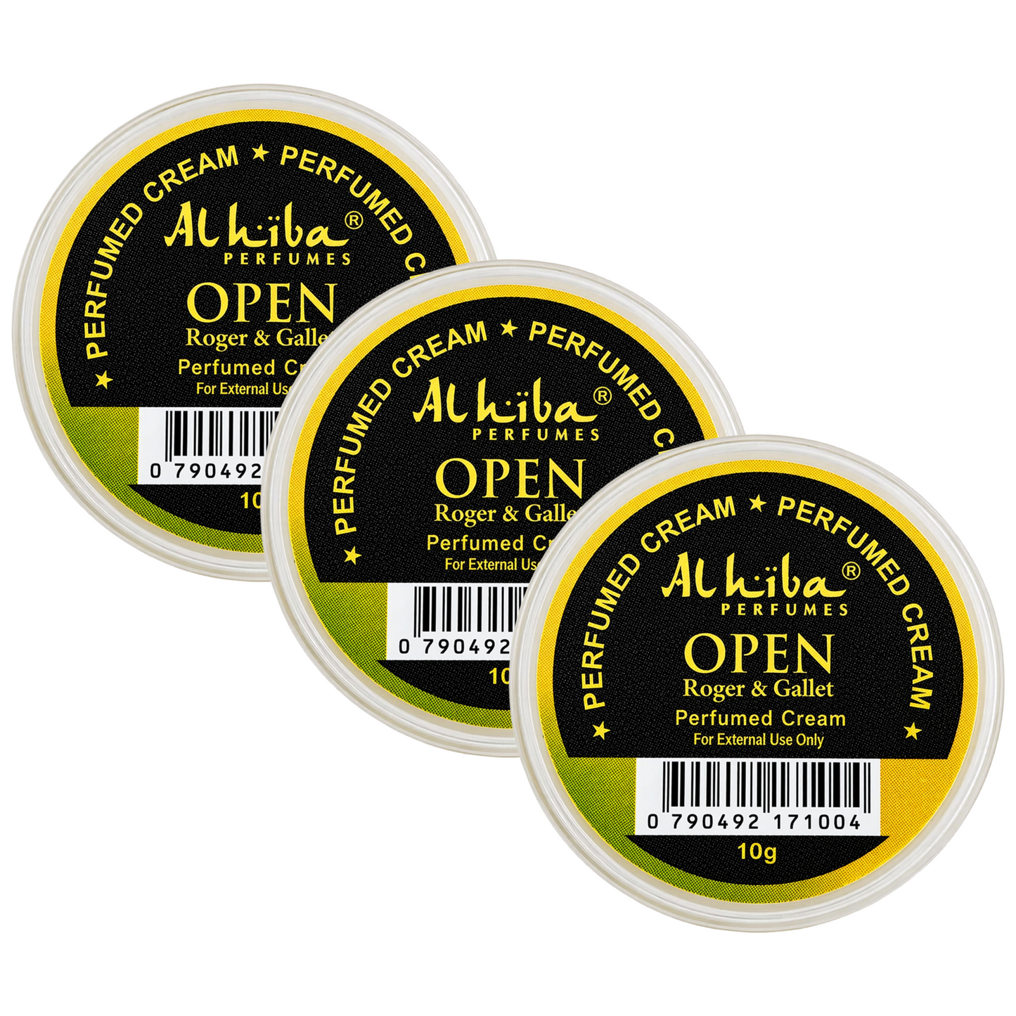 Alhiba Open Perfume Body Cream 10g Pack of 3