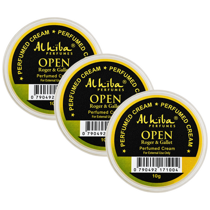 Alhiba Open Perfume Body Cream 10g Pack of 3