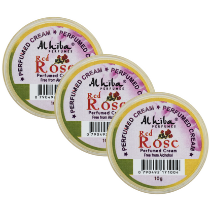Alhiba Rose Perfume Body Cream 10g Pack of 3