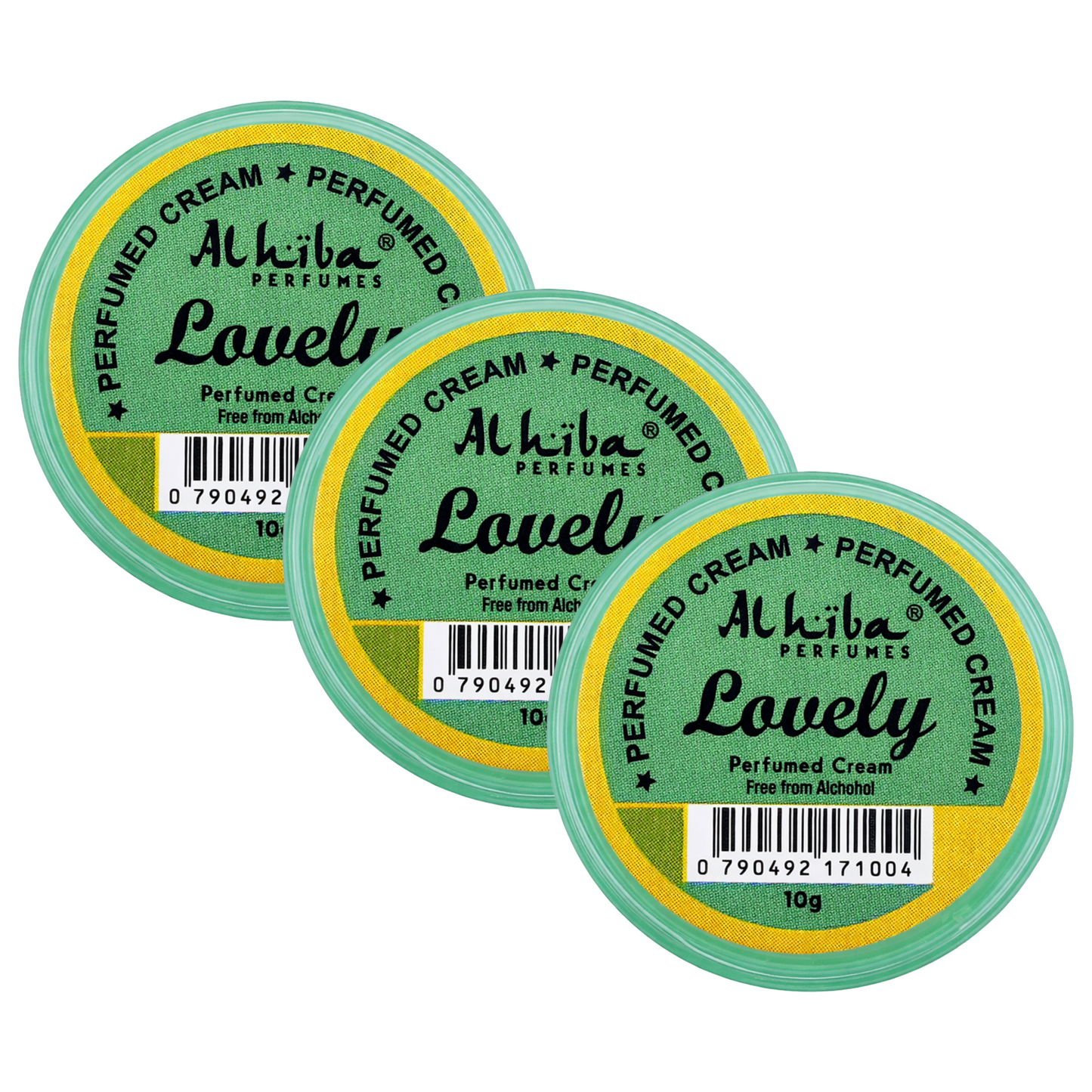 Alhiba Lovely Perfume Body Cream 10g Pack of 3