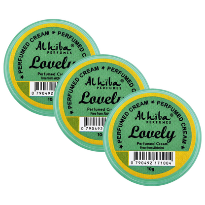 Alhiba Lovely Perfume Body Cream 10g Pack of 3