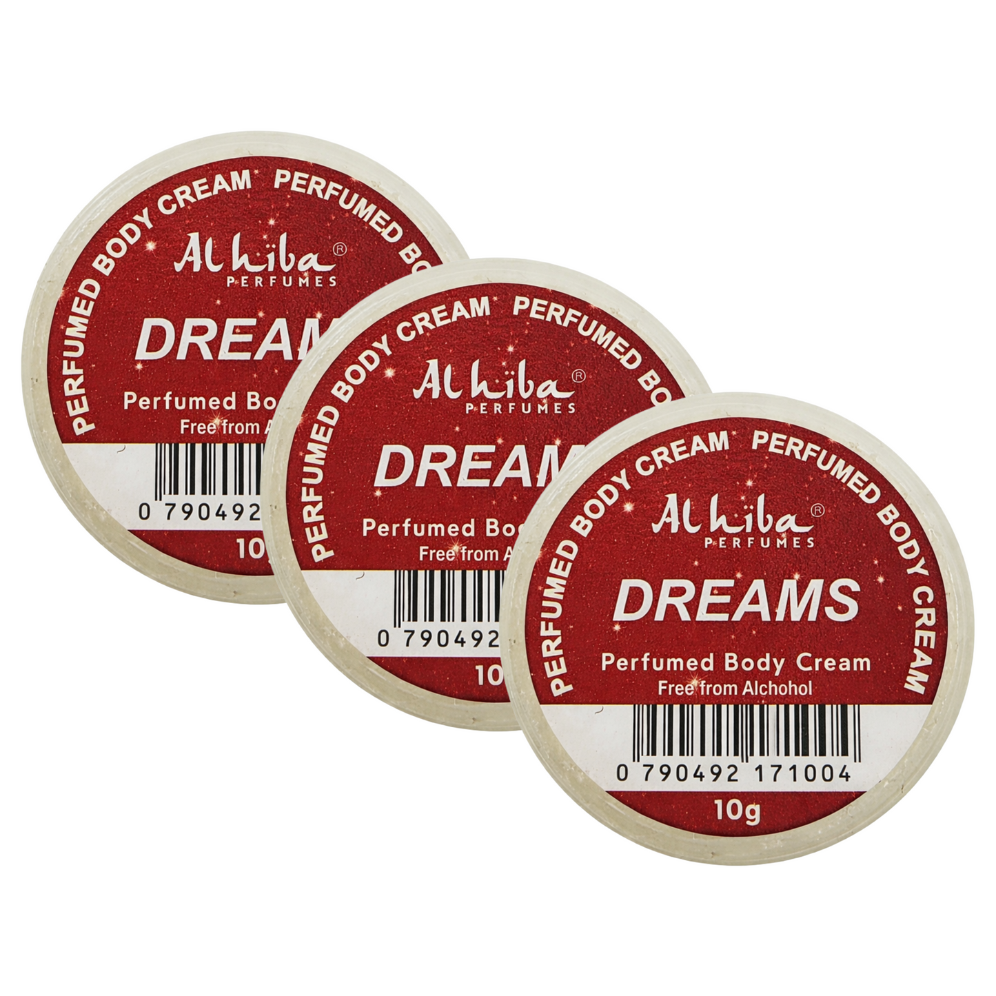 Alhiba Dreams Perfume Body Cream 10g Pack of 3
