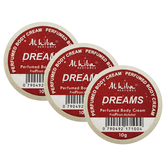 Alhiba Dreams Perfume Body Cream 10g Pack of 3