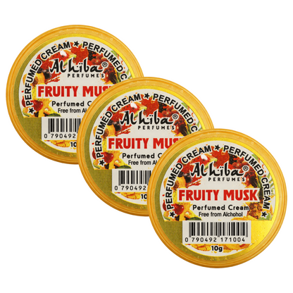 Alhiba Fruity Musk Perfume Body Cream 10g Pack of 3
