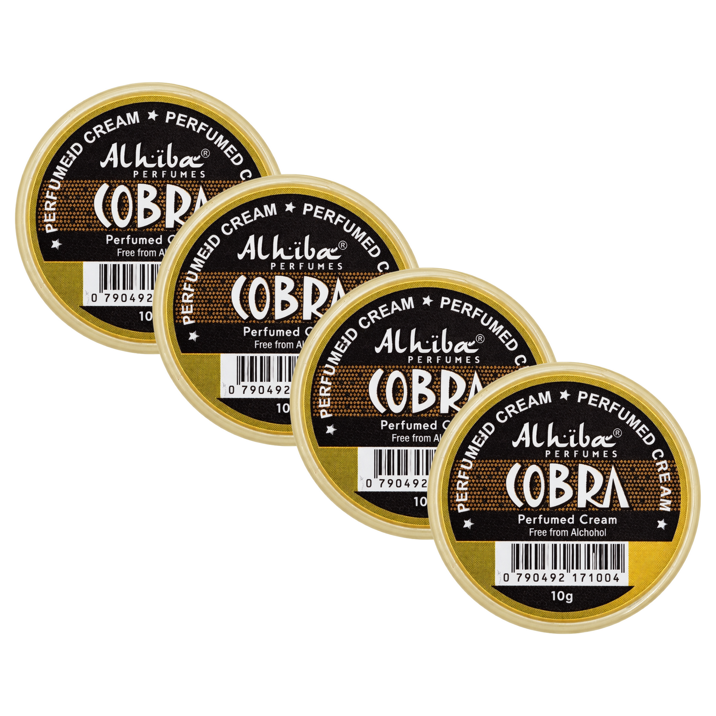 Alhiba Cobra Perfume Body Cream 10g Pack of 4