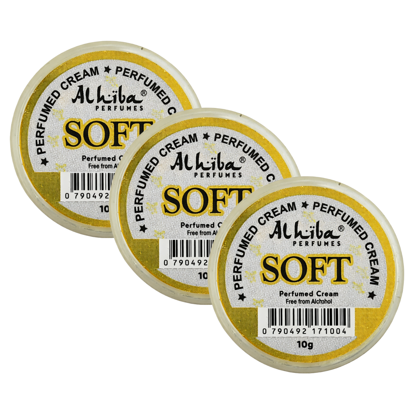 Alhiba Soft Perfume Body Cream 10g Pack of 3