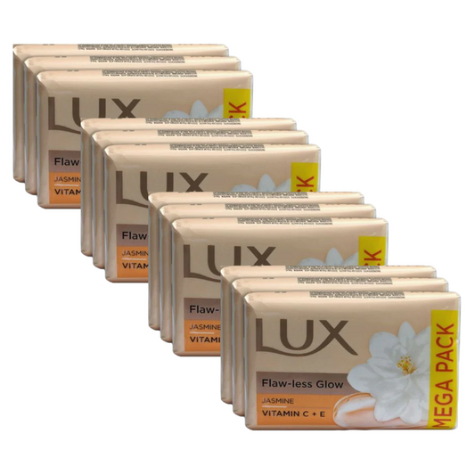 Lux Flaw-Less Glow Jasmine Vitamin C + E Soap (3X150g) Pack of 4