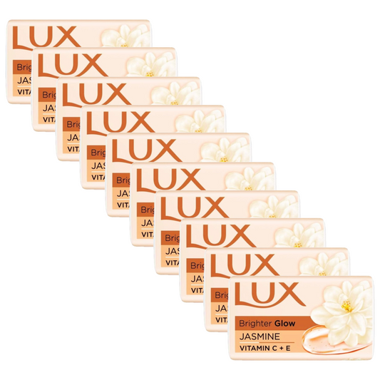 Lux Brighter Glow Jasmine Vitamin C + E Soap 41g Pack of 10