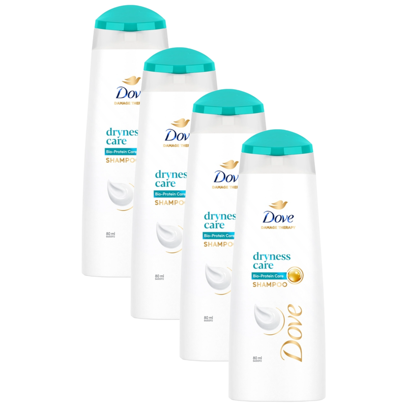 Dove Damage Therapy Dryness Care Shampoo 80ml Pack of 4